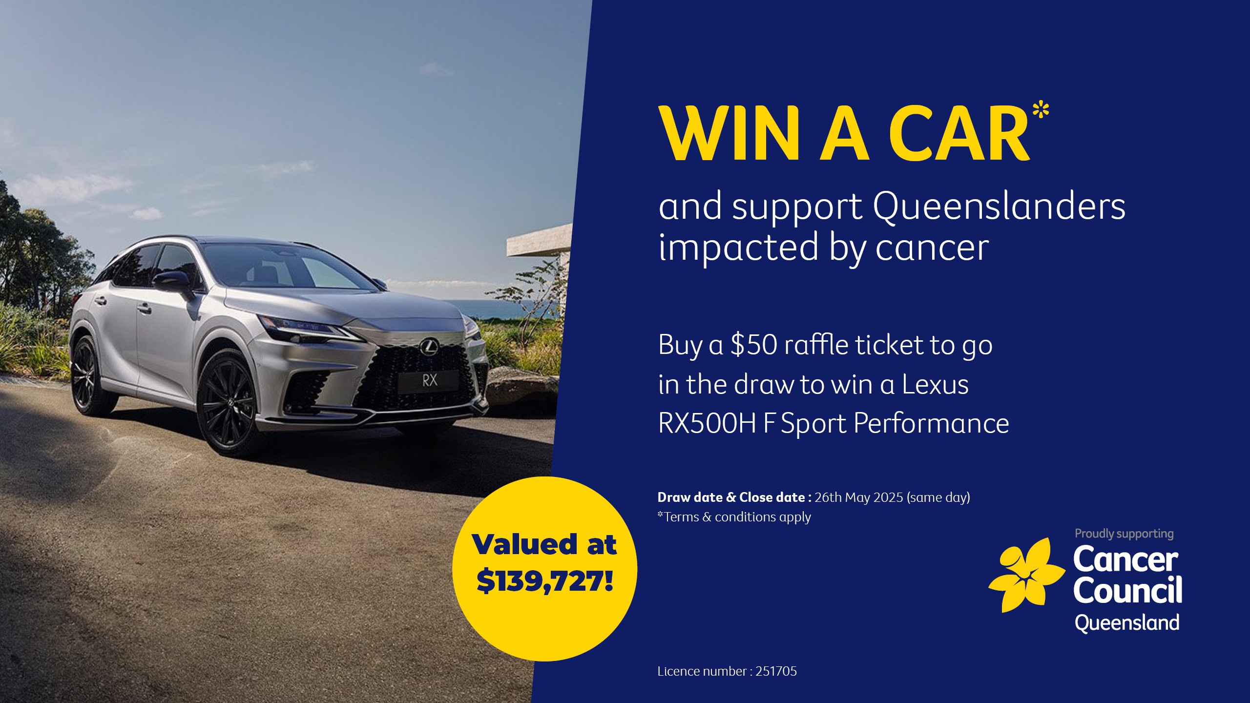 Cancer Council Queensland’s Lexus for Cancer Raffle
